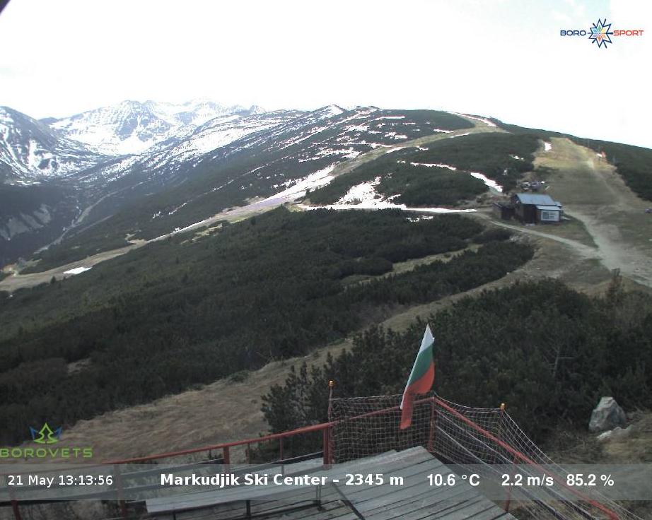 Borovets ski webcam - Markudjik ski runs & Musala peak